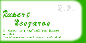 rupert meszaros business card